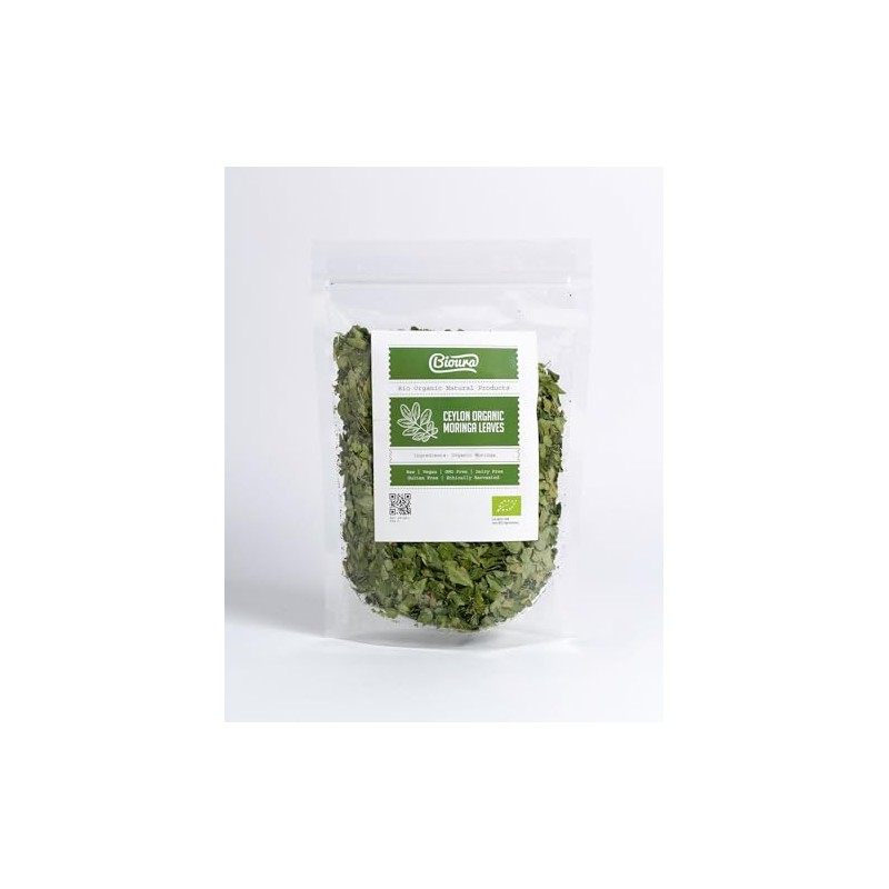 Bioura Organic Ceylon Dried Moringa Leaves Tea 25g, Rich Aroma,