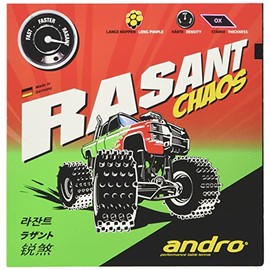 andro 112279 Lazant Chaos Table Tennis High Grain Rubber, Black (BK) 0.5