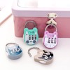 Grey Cute Cat Combination Lock Travel Locks for Luggage Backpack