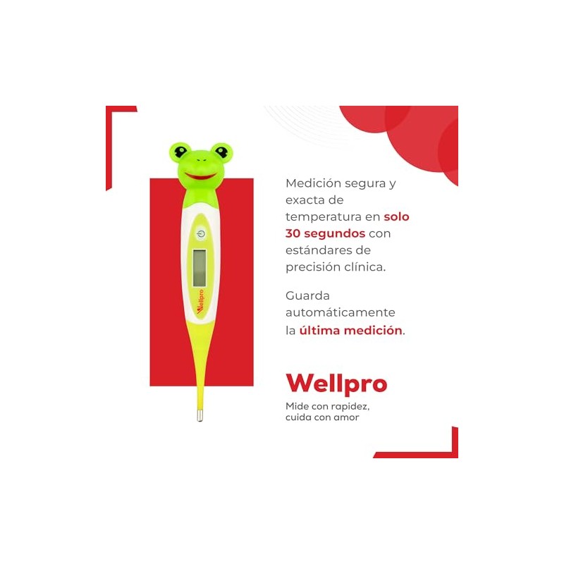 Termómetro Pediátrico Digital Diseño de Ranita — Frog-Shaped Pediatric Thermometer,