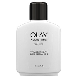 Olay Face Moisturizer by Olay, Age Defying Classic Daily Renewal Lotion, With Sunscreen, Classic,4 oz