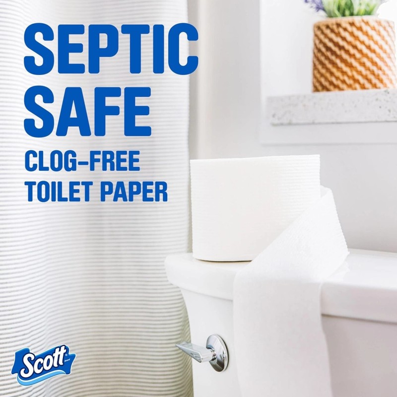 "Brand": "Scott" Scott ComfortPlus Toilet Paper 12 Double Rolls Septic-Safe
