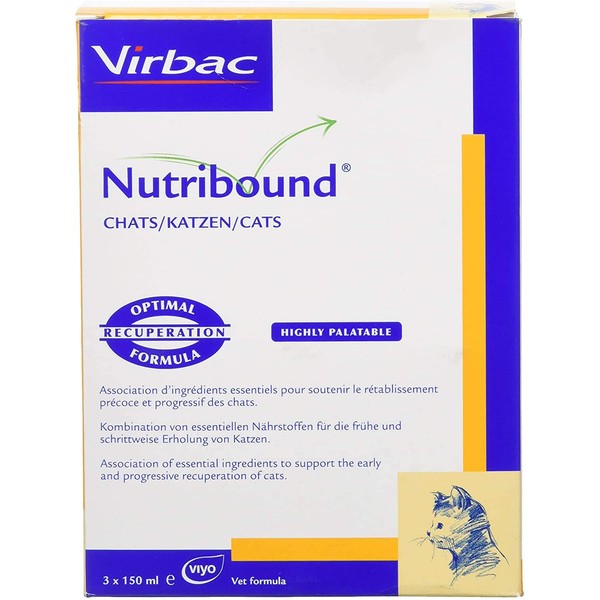Virbac Nutribound Probiotic for Cats 3 x 150 ml