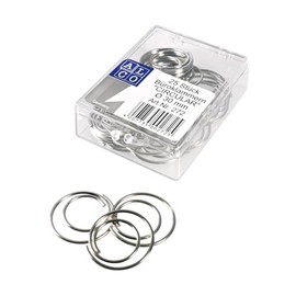 'Alco-Albert 272 Nickel-Plated Round Circular Paperclips, Diameter 30 mm Pack of 25