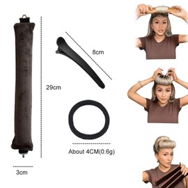 Wärmeloses Lockenset,Locken Ohne Hitze,Hitzefreie Lockenwickler,Lockenwickler Wärmelose,Heatless Curls Set,3 Teilig Lockenwickler+2 Haarspange+5 Haarschlaufe,Geeignet für Kurze und Mittlere Haare