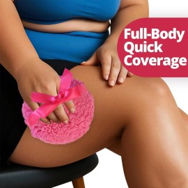 whisrvival 6" Large Powder Puff for Body Powder, Soft Dusting Rose Pink