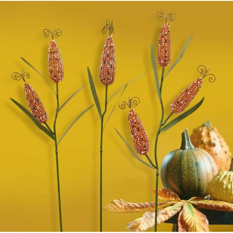 ATT Metal Corn Stake Autumn Harvest Decoration- Decorative Yard Lawn