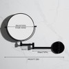 Wall Mounted Makeup Mirror 3X Magnification 360 Degrees Swivel Extendable