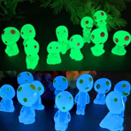 KARLOR Pack of 20 Alien Figures Garden Decoration Luminous Alien Figures Table Decoration Children's Room Decoration Glow Elves Ornament Forest Spirits Funny Alien Sculpture Aquarium Decoration Glow