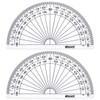 Plastic Protractor Math Protractors 180 Degrees, 4 Inch, Clear, Pack