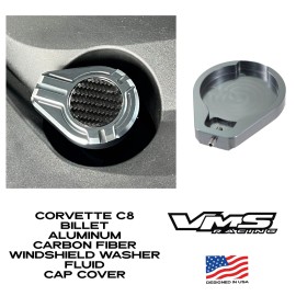 VMS RACING WINDSHIELD WASHER FLUID RESERVOIR COVER FOR 20-25 CORVETTE C8 CARBON FIBER GM