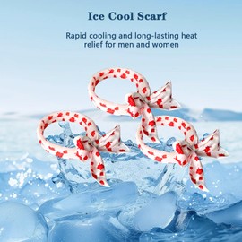 Cooling Neck Wrap – Ice Crystal Cooling Towel for Fast Cooling Relief, 5-Pack for Outdoor Activities, Camping, Running, Gym, Beach Travel (5PCS-White-Maple-Leaf)