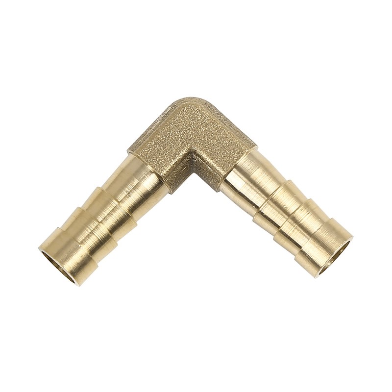 X AUTOHAUX 8mm Brass Barb Elbow 90 Degree Male Thread