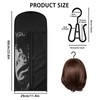 2PCS Wig Storage Bags with Hanger, Portable Hair Extensions Storage