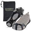 Outerfit Non-Slip Crampons with Tungsten Steel Spikes, Shoe Spikes for