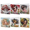 6-Pack Happy Time Diamond Painting Greeting Card Kits, Special Shaped