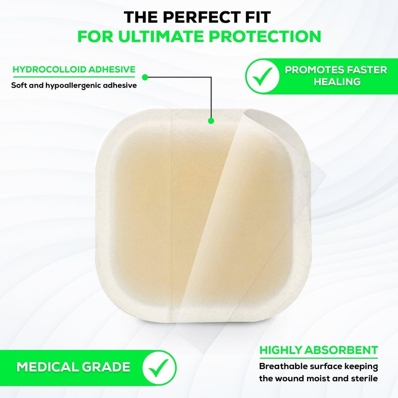 MedVance Hydrocolloid – Bordered Hydrocolloid Adhesive Dressing, 2"x2" Box of