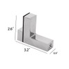 Staircase Glass Clamp Stair Brackets Holder Flat 2 Pcs or