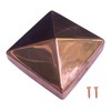 Copper Fence Post Cap 3.5 x 3.5 Inch Pyramid Design
