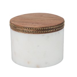 NikkisPride marble salt celler with lid 3.5oz, herb pot & candy bowl for modern kitchen countertop, trinket jewelry dish decorative container Unique Salt and Pepper Box Natural Stone Salt Box with Lid