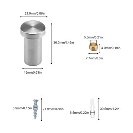 FINELYCR Stainless Steel Coat Hook, 6 Pieces Silver Wall Hooks, Bathroom Hooks, with Mounting Accessories Towel Hooks, Coat Hooks for Wall, Suitable for Bedrooms, Bathrooms and Living Rooms