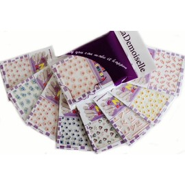 Pretty Flowers Nail Art 3D Stickers Decals, 8-Pack/IV-8/