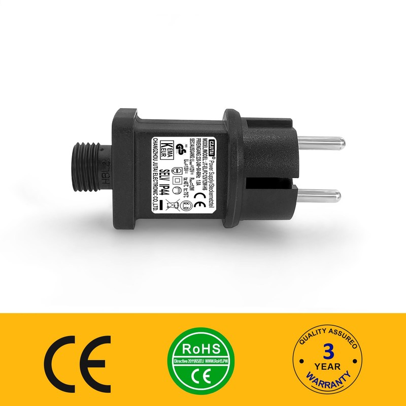 CZJUTAI LED Trafo IP44 Netzteil für Weihnachtsbeleuchtung mit Stecker -