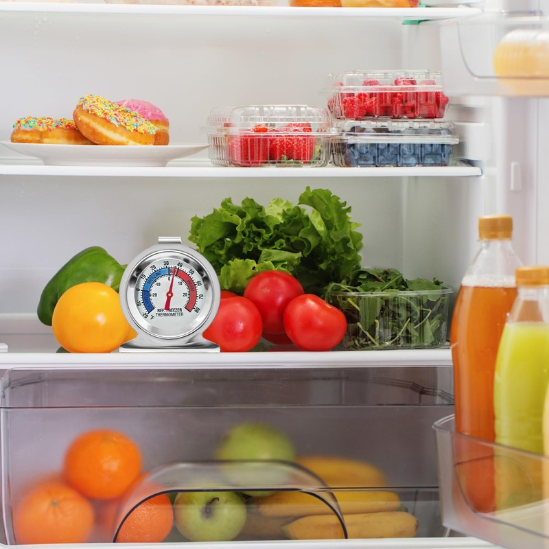 12 Pack Refrigerator Freezer Thermometer Large Dial Fridge Thermometer with
