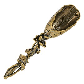 JANKOW Lotus Leaf Tea Shovel, Lotus Leaf Shape Tea Scoop, Vintage Lotus Leaf Tea Shovel for Tea, Coffee