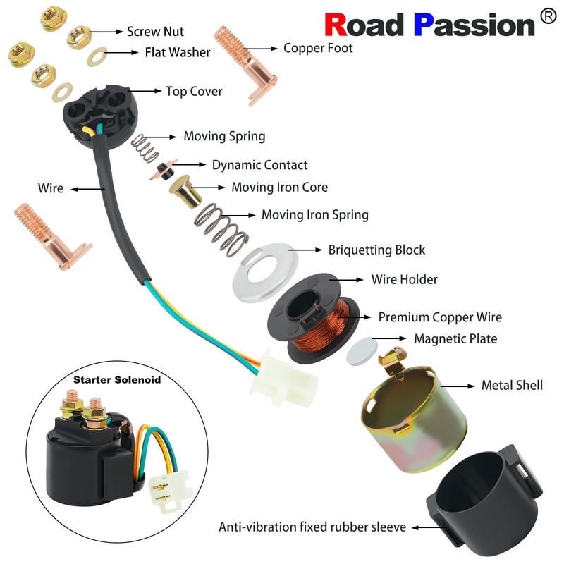 Road Passion Starter Solenoid Relay for Yamaha Virago 535 XV535