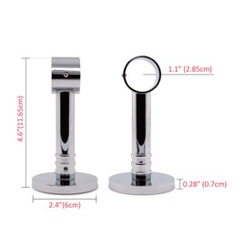 GCurtain Curtain Rod Bracket for rod Diameter 1 1/8" (28 mm) Metal heavy-duty with Screws for Mounting