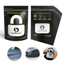 1/4 LB Curing & Storage Bags, Curing Bags for Food Storage, Double-Tracked Zip Closure Heat Sealable upright Cure Bag, Reusable Humidity Control Cure Bag (11.8 x 8.1 in, 10 Pack)