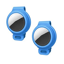 AirBud Case for Pets or Bags | Compatible The Apple Product | Fits Most Dog or Cat Collars or Bag Straps | Locate Lost Animal or Bag (2 Pack, Blue)