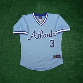 Majestic Dale Murphy 1982 Atlanta Braves Cooperstown Throwback Light Blue Men's Jersey - M