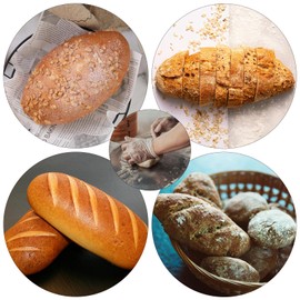 MJYP.in 6.9 Inch Banneton Bread Proofing Basket Set of 4, Mini Sourdough Bread Baking Supplies for Professional & Home Bakers, Small Banneton Basket Proofing Baskets for Sourdough Bread Baking