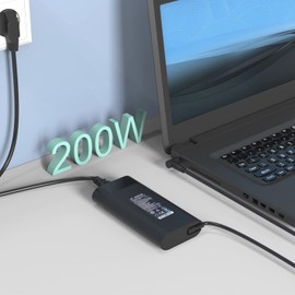 200W 19.5V 10.3A Charger for HP Pavilion Gaming 15 17, Omen 15 17, ZBook Fury Create Studio Power 15 17 G3 G4 G5 G6 G7 G8, TPN-LA21 TPN-N-DA10 AD. P-200HB B (4.5) x 3.0mm)..