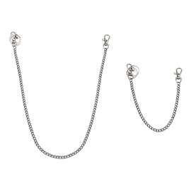 Sisadodo Wallet Chain for Men Women Metal Pants Jean Chain for Boys Girls Double Lobster Clasp Keyring for Women Men Keychain Pocket Wallet for Mens Womens Long Heavy Duty Key Ring 2PCS
