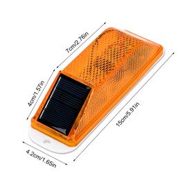 DUTTY Traffic Warning Lights, Solar Strobe Warning Light, Suitable for Bridges, Night Driving, Fences, Road guardrails, Truck roadblock Emergency, Construction, Traffic Safety, etc, 2pcs