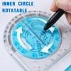 ZKSXOA 1pcs Multifunctional Geometric Ruler, Multi-Function Drawing Ruler, Elementary School