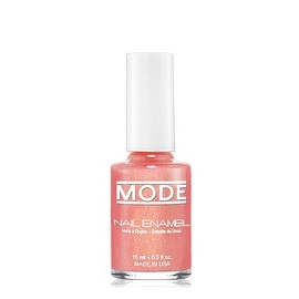 MODE Nail Enamel .50 fl oz. - Long Wear, High Gloss, Chip Resistant Cruelty-Free/Vegan Salon Nail Polish Formula - MADE IN THE BEAUTIFUL USA (Pink Apricot with Lustrous Gold Pearl - Shade #115)