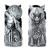 BIC Moon Hound and Wolf Metal Lighter Case Cover Sleeve