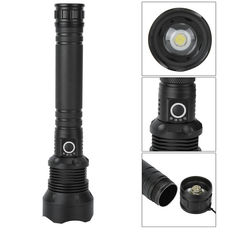 XHP70 9000LM 3 Lighting Modes LED Flashlight USB Strong Light