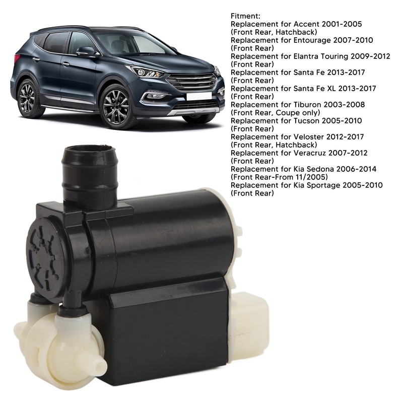 Windshield Washer Pump 98510 25100 Strong Water Flow Weatherproof Replacement