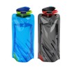 OUDQFCJ 2 Pcs Reusable Foldable Water Bottle, Drinking Pouch for