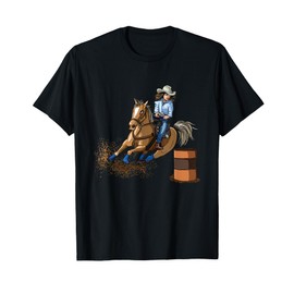 Barrel Racing Horse Country Western Riding Girl Kid T-Shirt