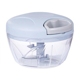 Manual Onion Chopper with Pulley Vegetable Chopper Mini Portable Pull Onion Chopper Multifunctional Garlic Chopper for Vegetables, Fruits, Garlic, 500 ml