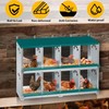 Toriexon Chicken Nesting Box, 8 Compartment Metal Nesting Box, Wall