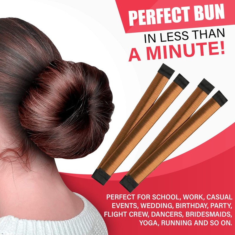 Glamza Women's Magic Hair Bun Snap Styling Donut Former French