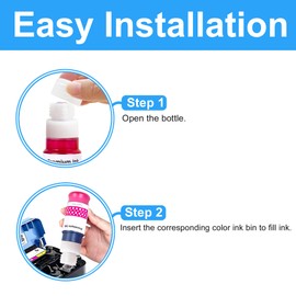 LCL GI50 GI-50 Ink Compatible with Canon 50 GI-50 GI50 Ink Container Multipack Compatible with Canon Pixma GM2050 GM4050 G5050 G6050 G7050 (4 Packs, Black, Cyan, Yellow, Magenta)