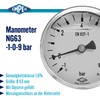'Pressure Gauge NG63 – 1-0 9bar, G1/4 Back, Vacuum –